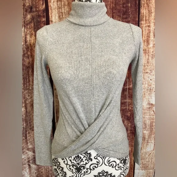 Crave Fame | NWT Women’s Cozy Twist Front Turtleneck Sweater - Picture 2 of 8